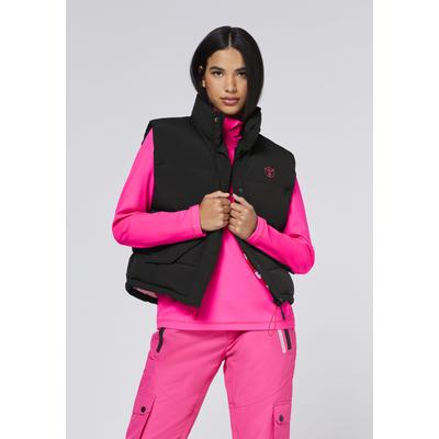 Steppweste CHIEMSEE, Damen, Gr. XL (46/48), schwarz (schwarz beauty), 100% Polyester, Westen Steppweste