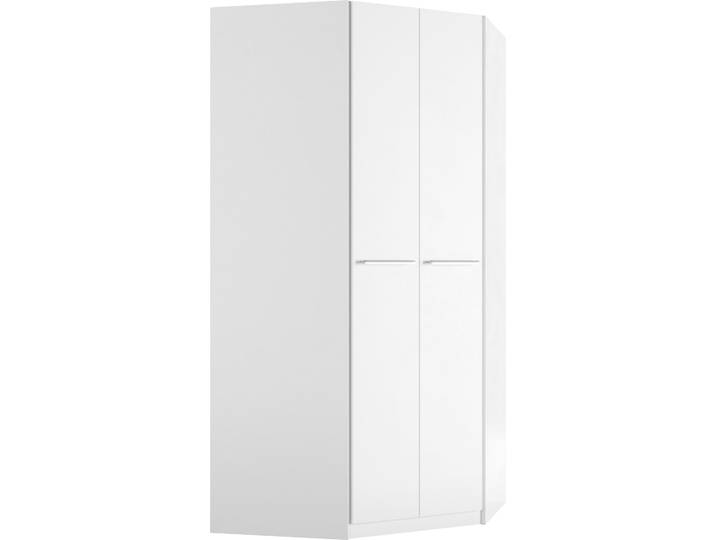 Eckkleiderschrank PRIESS Barcelona Kleiderschrank Ecklösung Raumwunder , weiss (weiß), B:95cm H:193cm T:95cm, Holzwerkstoff, Schränke, Eckkleiderschrank, in 2 Tiefen Schrank Eckschrank Garderobe