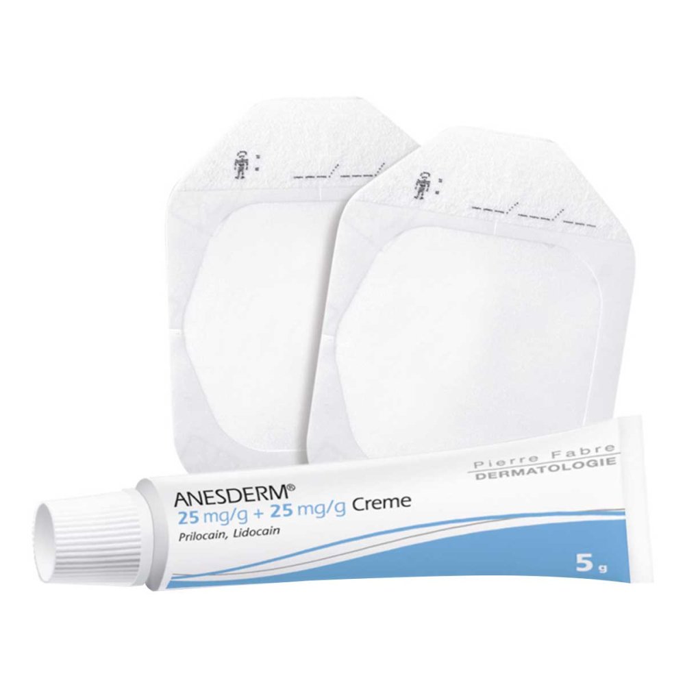 PIERRE FABRE DERMO KOSMETIK GmbH Anesderm zur Betäubung der Haut + 2 Pflaster 09071496