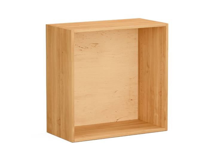Naturwohnen Regalwürfel aus Massivholz Erle 80x80x40 cm Laura Regalwürfel mit Rückwand bioola® nature veredelt 100% Bio & Vegan