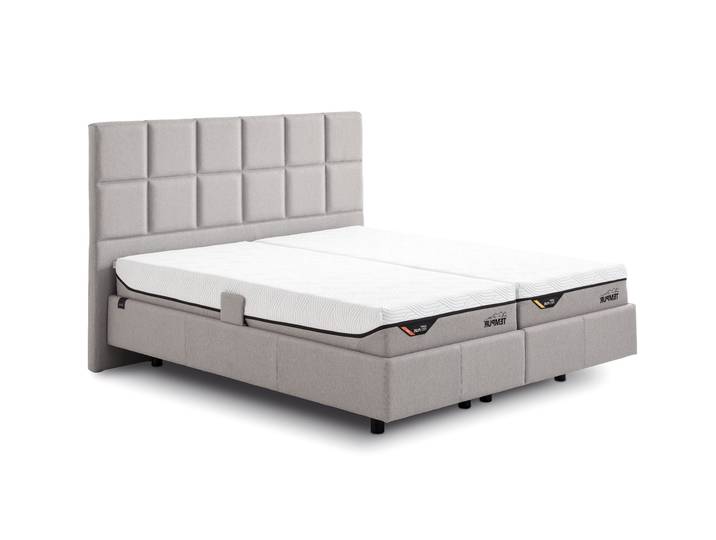 Tempur Boxspringbett mit Motor Adjustable Grau 180 x 200 cm