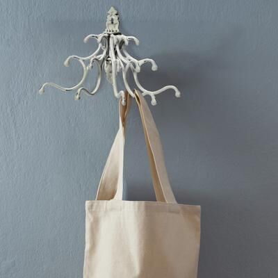 Storied Home Cast Iron Multi Hook Wall Hanger with 15 Hooks