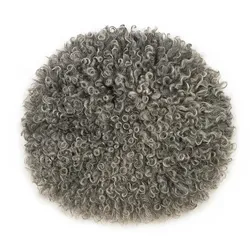 SITZKISSEN Schaffell rund 40 cm Weiß Braun Grau
