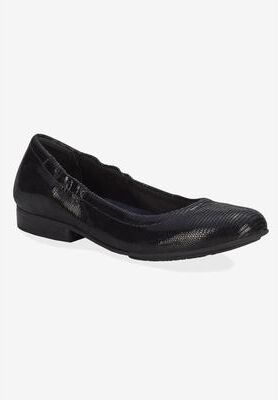 Women's Tess Flat by Ros Hommerson in Black Lizard Print (Size 10 M)