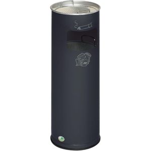 VAR Aschenbecher H66K, 3042, anthrazit, für Outdoor, 2in1, Aschenbecher & Mülleimer aus Metall, 23 x 66cm, 17 Liter
