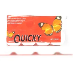 Quicky Toilettenpapier, 2-lagig, hochweiß, 100% Zellstoff, 64 Rollen