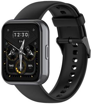 United Realme Watch Silicone Watch Band Soft Replacement Strap Comfortable Sports Wristband black