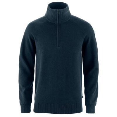 Fjällräven - Övik Lite Half Zip - Wollpullover Gr M blau