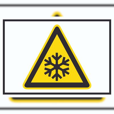 HB-Druck Achtung Kälte Symbol A3 (297x420mm) Schild