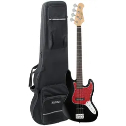 Rocktile Pro JB-30BK 70's Deluxe E-Bass Black Set inkl. Leichtkoffer