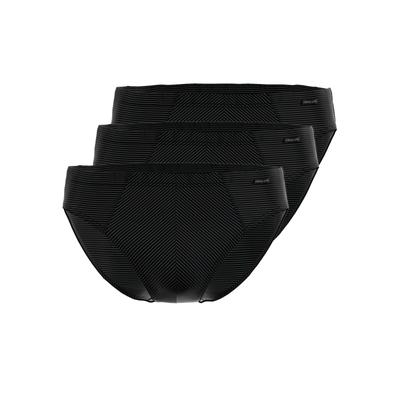 Slip AMMANN "3er Pack Mini Slip Day Modern / Cotton & More", Herren, Gr. 12, schwarz, Single Jersey, Obermaterial: 57% Modal CMD. 35% Baumwolle CO. 8% Elasthan EL., Unterhosen Slip