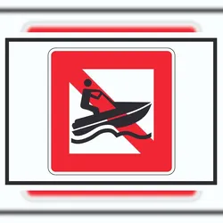 HB-Druck Jetski fahren verboten Symbol A3 (297x420mm)