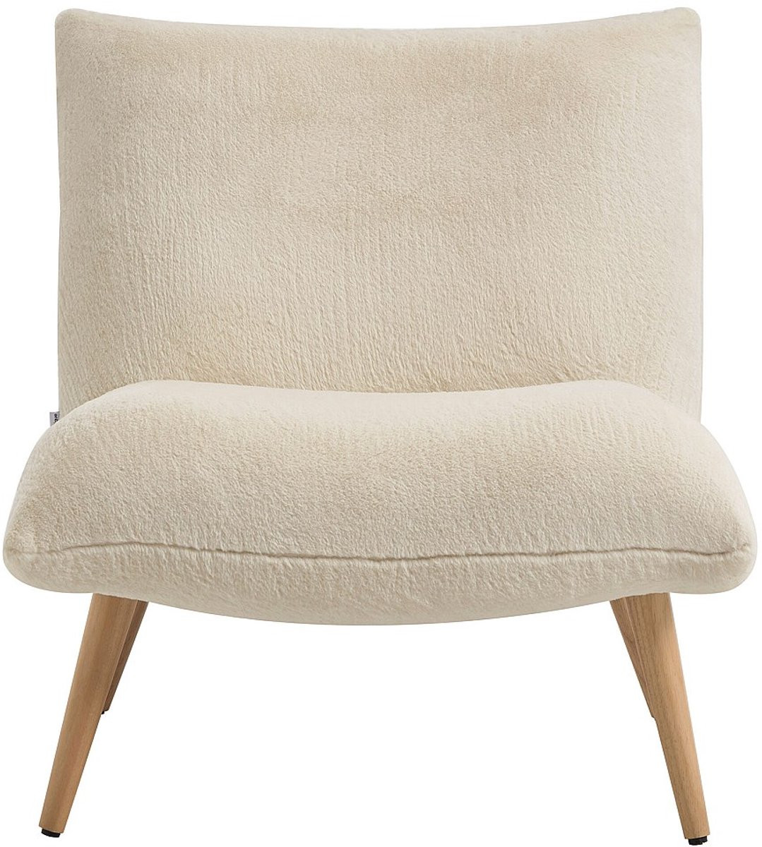 PEPITA Fauteuil in beige nepbont met Scandinavische stijl