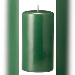 Kopschitz Kerzen Flachkopf-Stumpenkerzen Fairway Grün 80 x Ø 100 mm, 4 Stück
