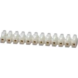 TRU COMPONENTS Lüsterklemme flexibel: 0.75-2.5 mm² starr: 0.75-2.5 mm² Polzahl: 12 Weiß 1 St. 610810