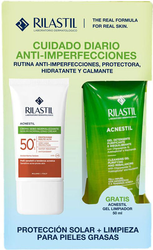 Rilastil Sun System Acnestil SPF50+ coffret 2 pz