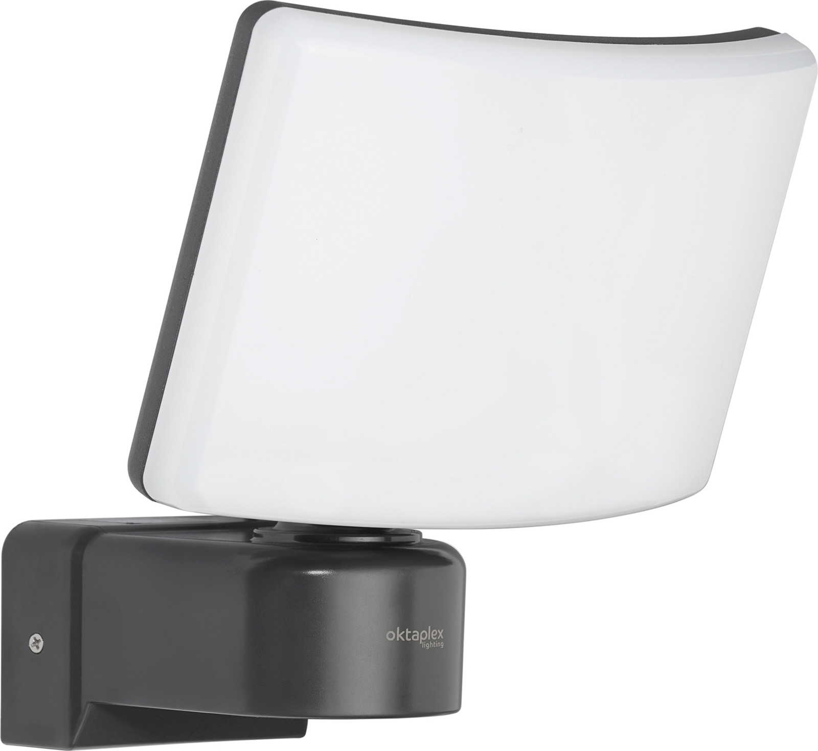 Oktaplex Cali LED-schijnwerper, antraciet, warm wit 3000K, 2200 lumen, 30W, IP65 buitenwandlamp