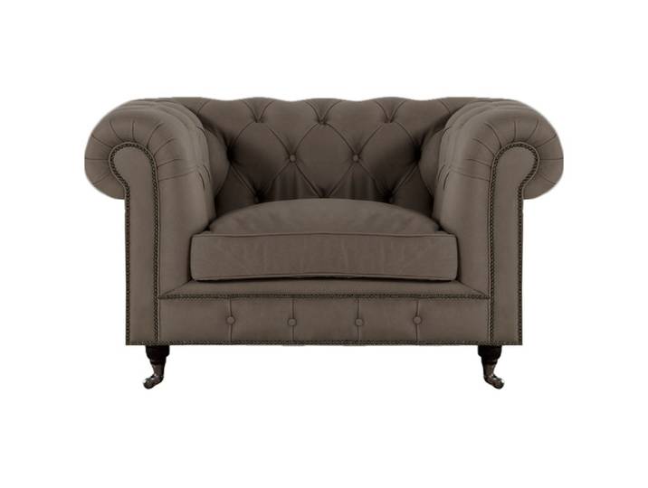 JVmoebel Chesterfield-Sessel Grauer Chesterfield Polstersessel im modernen Design (Sessel), Made in Europa