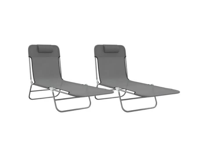 VidaXL - Sonnenliege stahl, One Size, Grau