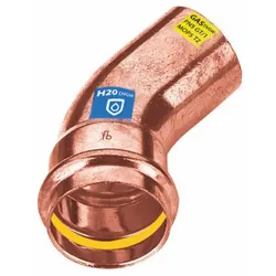 Sanpro Pressfitting Kupfer 45° Winkel - Bogen innen - außen, Größe V 15