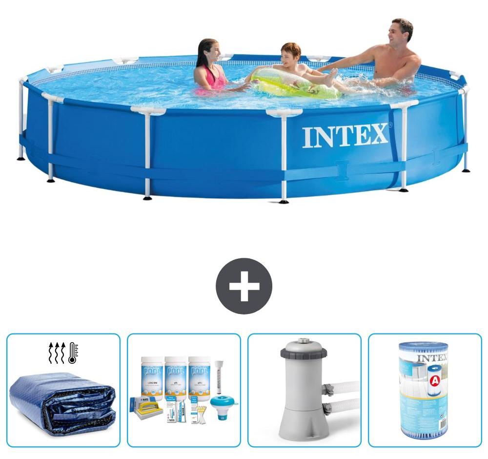 Frame Pool Rund - 366x76 cm - 5-teilig S31543