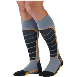 Monnet, Herren, Sportsocken, Ski Free - Skisocken (39 - 40), Orange, Grau