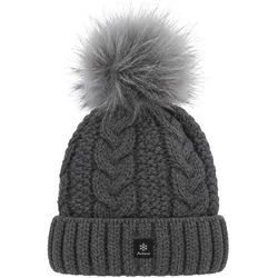 Antonio Damen Strick Mütze Beanie - dark grey