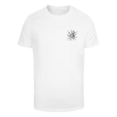 T-Shirt MISTERTEE "MisterTee Shattered Glass Tee", Herren, Gr. S, weiß, 100% Baumwolle, bedruckt, normal, Rundhals, Shirts T-Shirt