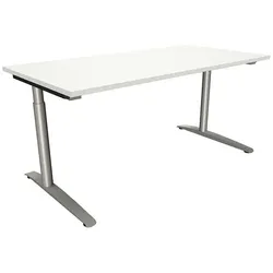 fm Büromöbel Schreibtisch »Fastline« 160 cm C-Fuß weiß, 160x85x80 cm