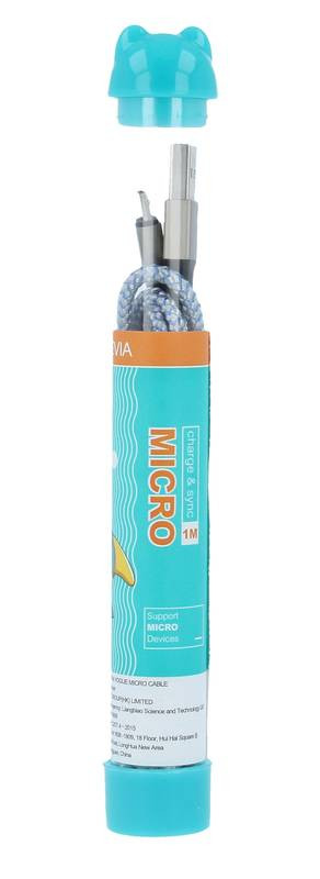 Devia Vogue micro-USB kabel blauw
