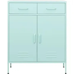 vidaXL Lagerschrank Minzgrün 80x35x101,5 cm Stahl