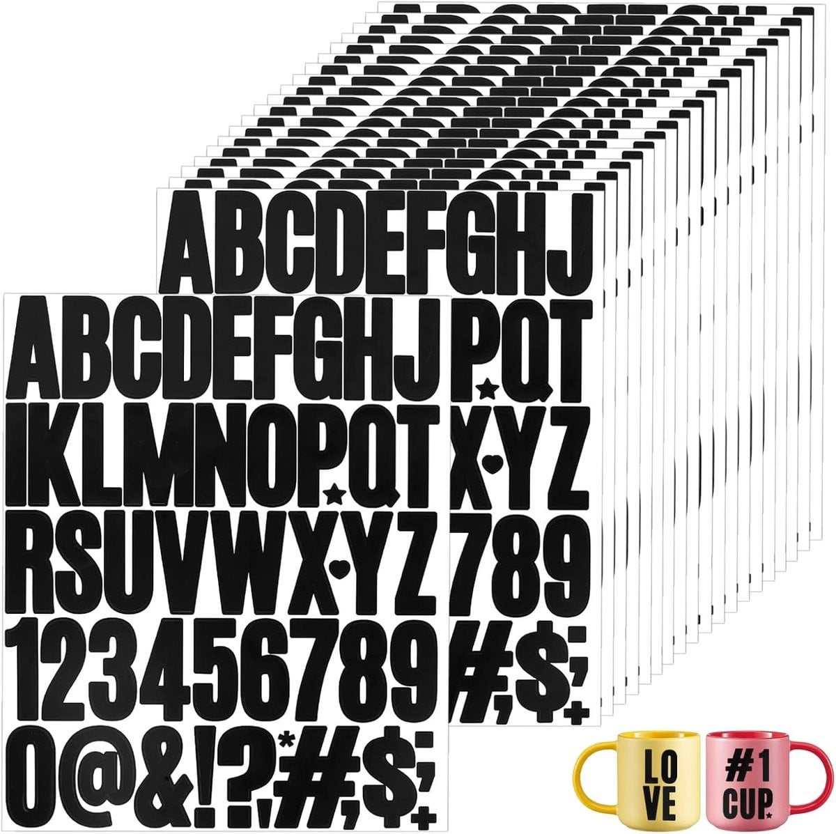 20 Vel Zelfklevende Letter Stickers voor DIY, Scrapbooking en Decoratie