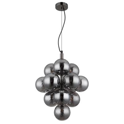 GLOBO LIGHTING Pendelleuchte "CONOR", grau (rauchfarben), 13, Ø 39,5cm, 1 Stk., Leuchten, Hängeleuchte, Hängelampe, Glas, Wohnzimmer, Essbereich, Pendelleuchte