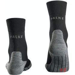Falke, Damen, Sportsocken, RU4 Wool Women (37 - 38), Schwarz, Grau