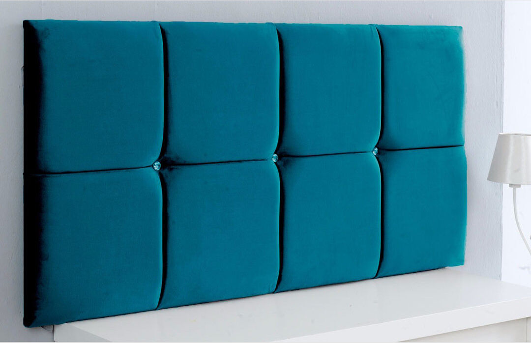 Rosdorf Park Shields Upholstered Velvet Headboard Mallard Kingsize (5')
