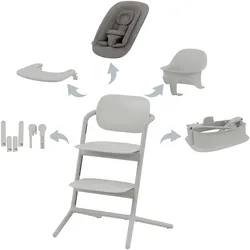 Cybex Bundle Treppenhochstuhl Lemo 2.0 5-in-1 Set, grau