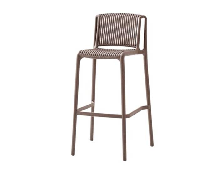 VNCdfhETs Barstuhl Nordische Minimalistische Barhocker, Stapelbare Aus Kunststoff Mit Rückenlehne Barhocker(Gray)
