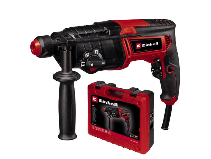 Bohrhammer EINHELL TC-RH 800 4F , schwarz (schwarz, rot), B:107mm H:359mm L:420mm, Bohrmaschinen, Bohrhammer, inkl. Koffer für universelle Aufbewahrung von Werkzeug und Zubehör