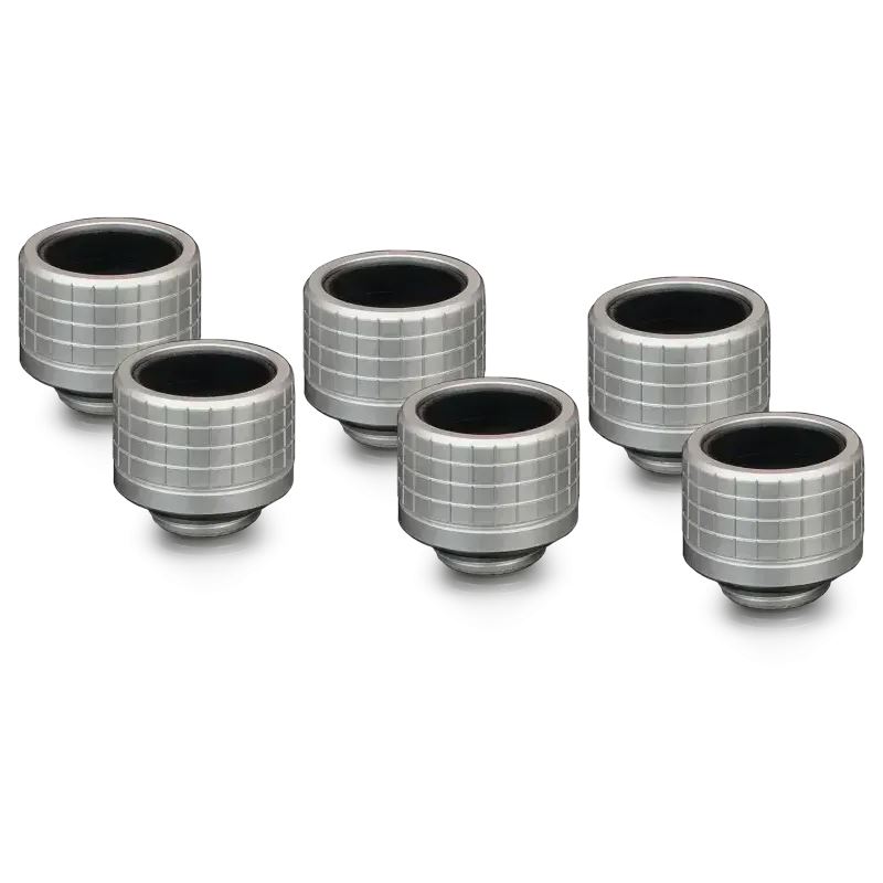 Thermal Grizzly DeltaMate Fitting - HT16 Matt Nickel 6er-Pack