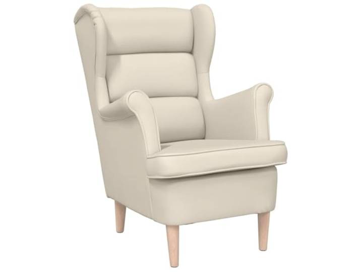 GHVBNMF Sessel Polstersessel Weiß 74x84x100 cm Leinen Loungesessel Bequemer Polstersessel aus atmungsaktivem Leinen mit Massivholzbeinen für Wohnzimmer, Schlafzimmer und Büro.