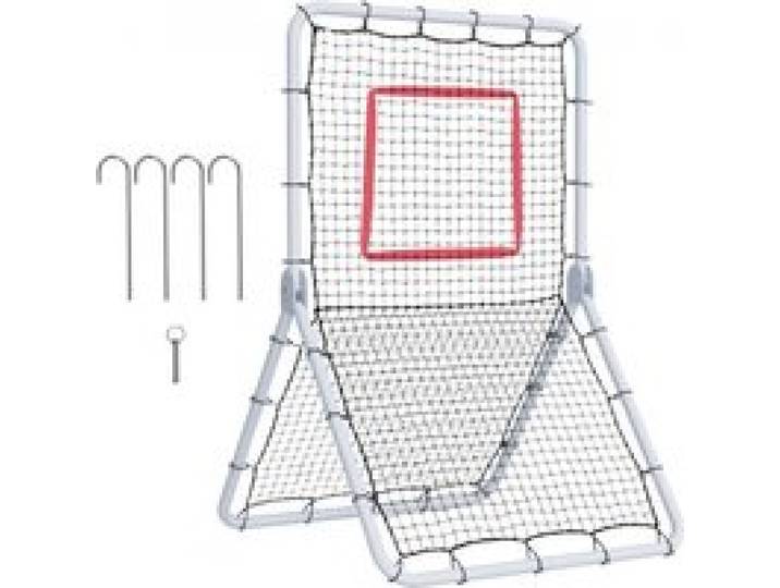 VEVOR Filet de rebond pour baseball et softball, 1066,8 x 1828,8 mm, filet de lancement de baseball, entraîneur de rebond de lanceur, 5 angles réglables, pour la pratique du terrain et du lancer