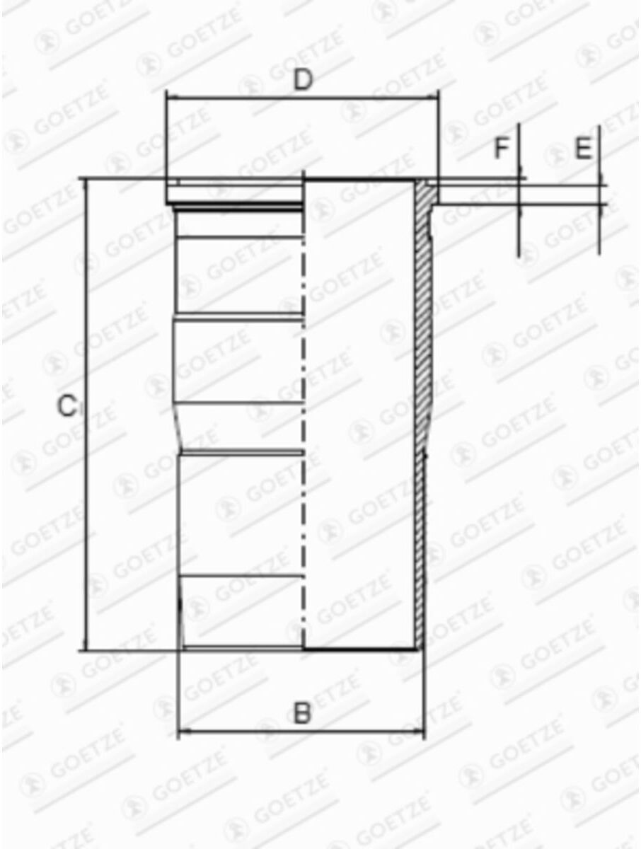 Engine Zylinderlaufbuchse GOETZE 14-451190-00