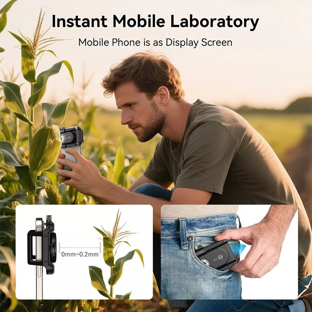 INF Lentille de microscope externe HD 300x pour téléphone, compatible avec Huawei, Samsung, APPLE, Garmin