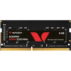 Verbatim DDR4 8GB 3200-22 SO (3200 MHz, DDR4-RAM, SO-DIMM), RAM, Schwarz