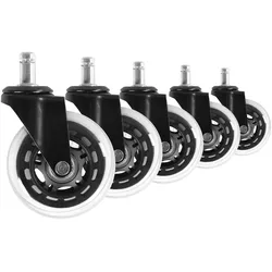 AMSTYLE Universal-Schwerlastrollen 5er Set SPM1.949 Weiß/Schwarz