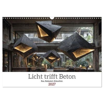 Licht trifft Beton (Wandkalender 2027 DIN A3 quer), CALVENDO Monatskalender