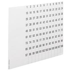 Hager ZZ90C Hager ZZ90C Beschriftungsbögen universZ Nummerierung 1-108 DIN A4 10Stück Beschriftungsbögen Weiß 1 St.