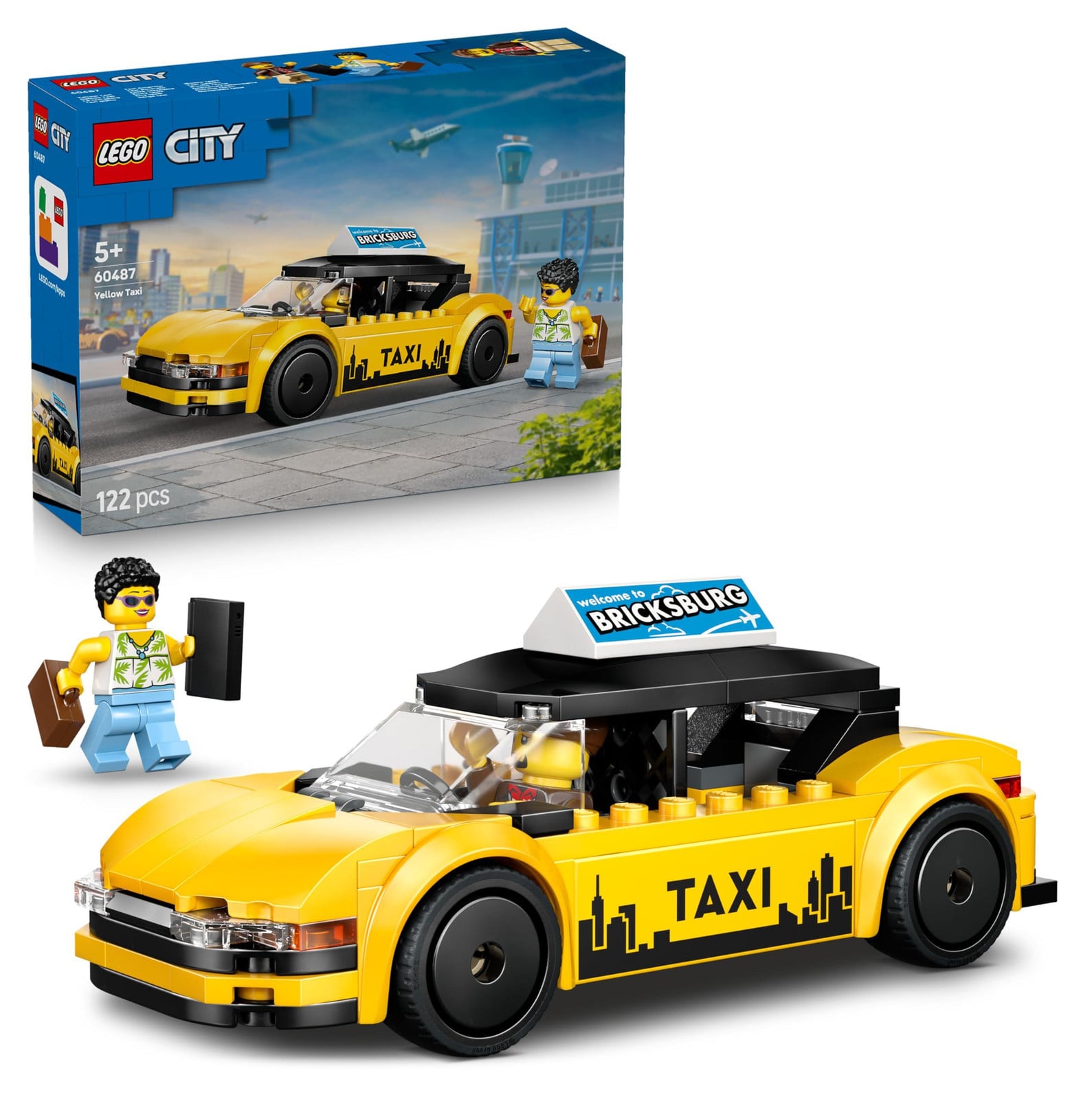 LEGO City Elektrische Gele Taxi 60487