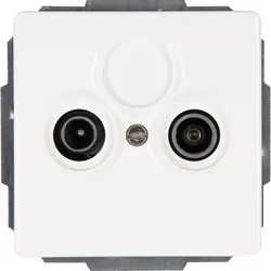 Kopp 924729085 VENEDIG - Antennensteckdose TV/RF, Farbe: reinweiß