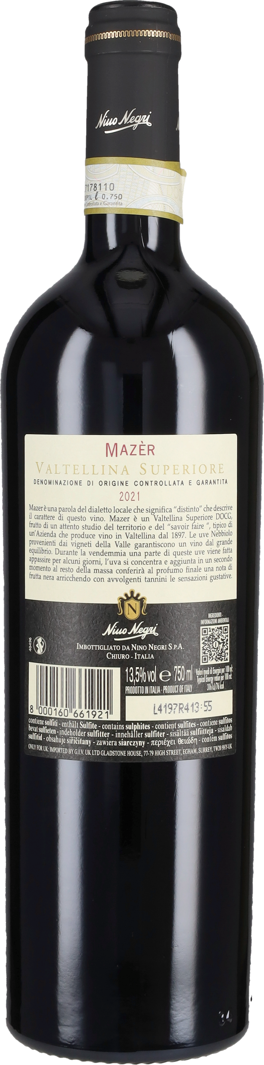 Valtellina Superiore 'Mazer' Nino Negri 2022